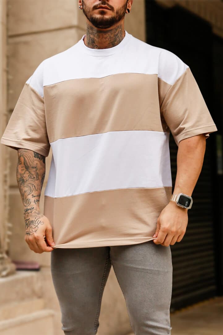 Oversize iki iplik cift renk casual erkek t shirti modelleri ucuz indirimli kampanyali kaliteli uygun fiyatli erkek butik giyim  modelleri ve fiyatları