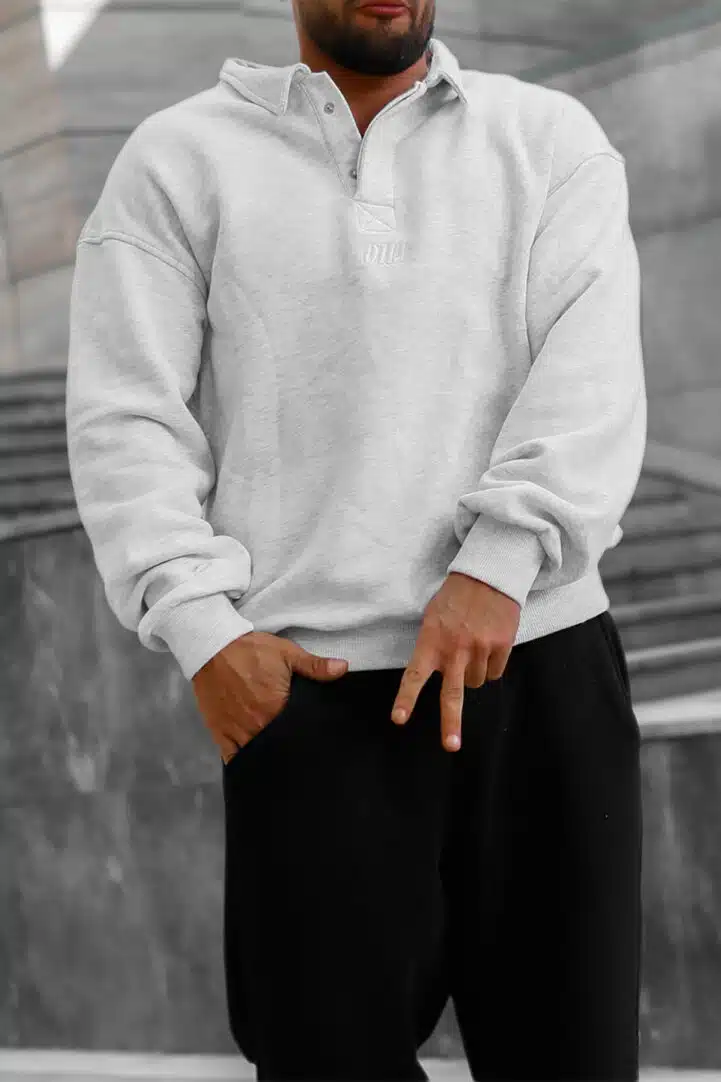 Yaka detayli kalin oversize erkek sweatshirt modelleri ucuz indirimli kampanyali kaliteli uygun fiyatli erkek butik giyim  modelleri ve fiyatları