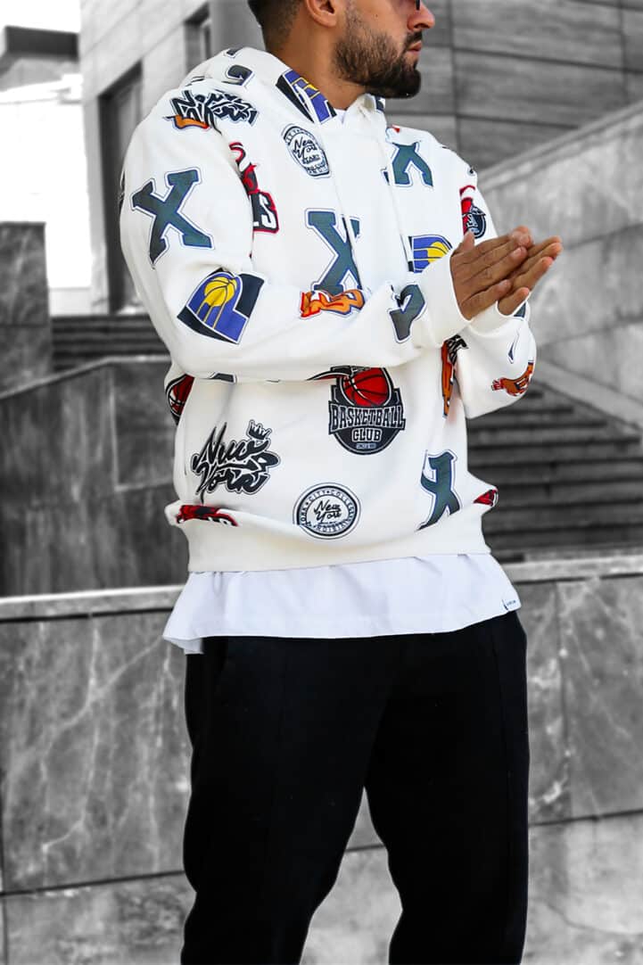 Dijital baskili uc iplik kapusonlu unisex sweatshirt modelleri ucuz indirimli kampanyali kaliteli uygun fiyatli erkek butik giyim  modelleri ve fiyatları